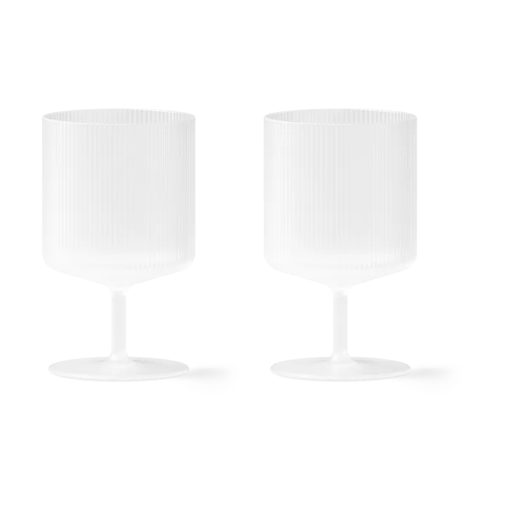 Ripple vinglas 2-pak - Frosted - Ferm Living