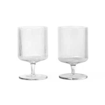 Ripple vinglas 2-pak - Klarglas - Ferm Living