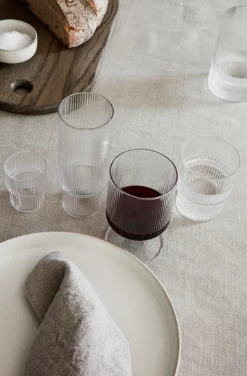 Ripple vinglas 2-pak - Klarglas - Ferm Living
