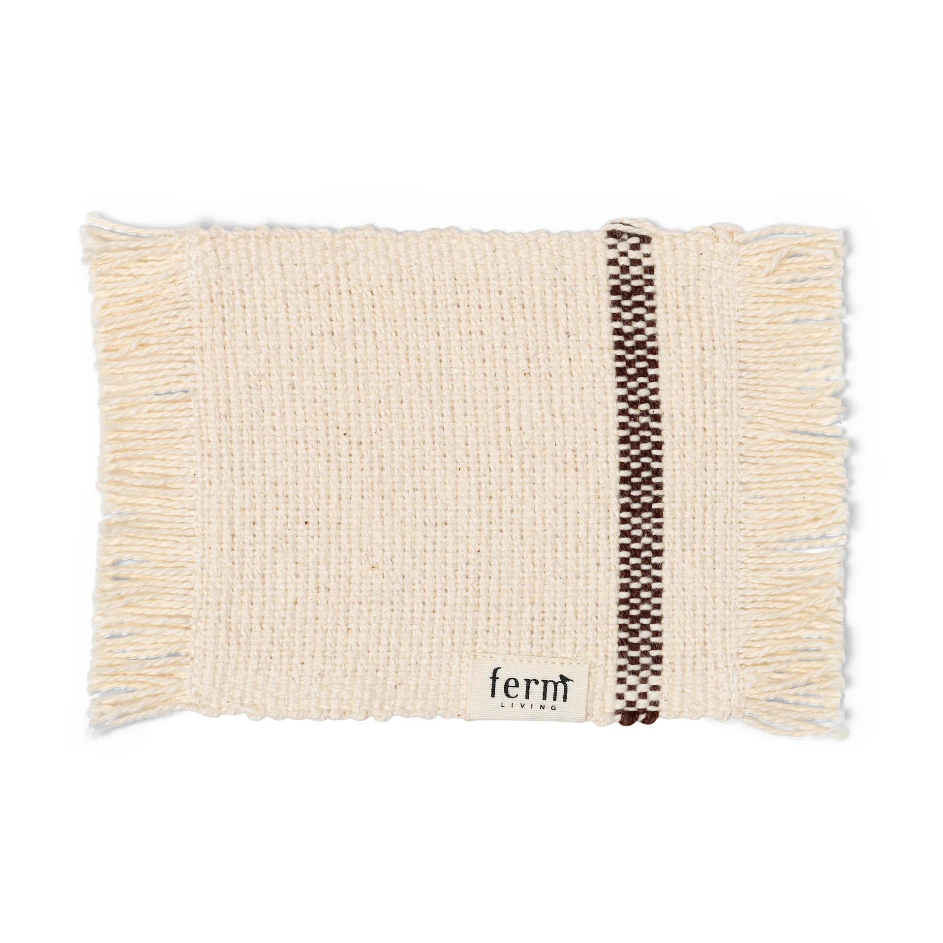 Savor coasters 4-pak 10x14 cm, Offwhite/Chocolate Ferm Living