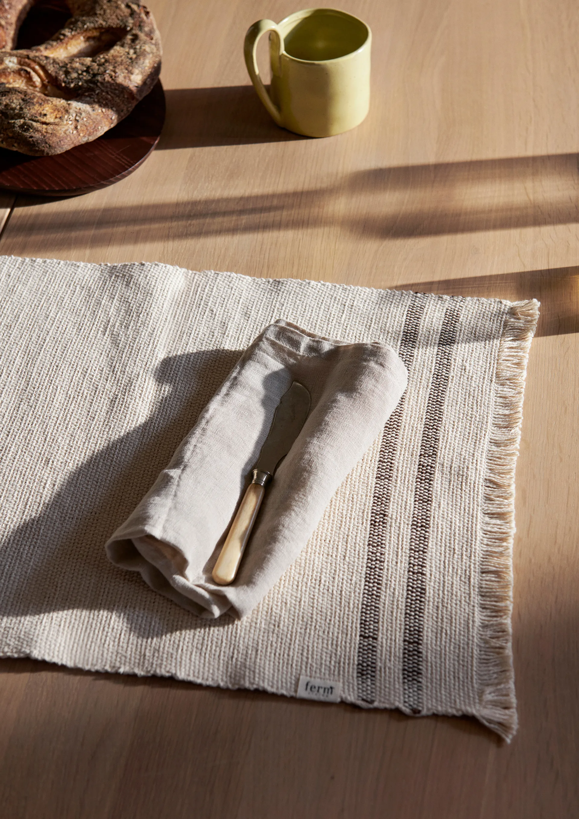 Savor dækkeserviet 38x50 cm, Offwhite/Chocolate Ferm Living