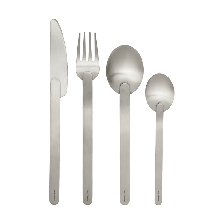 Stelo bestiksæt 4 dele, Brushed Stainless Steel Ferm Living