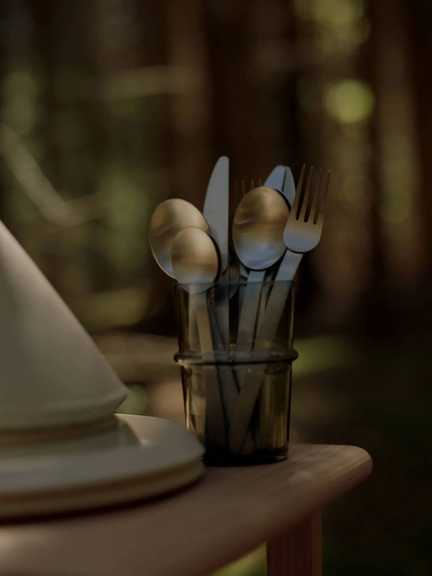 Stelo bestiksæt 4 dele, Brushed Stainless Steel Ferm Living