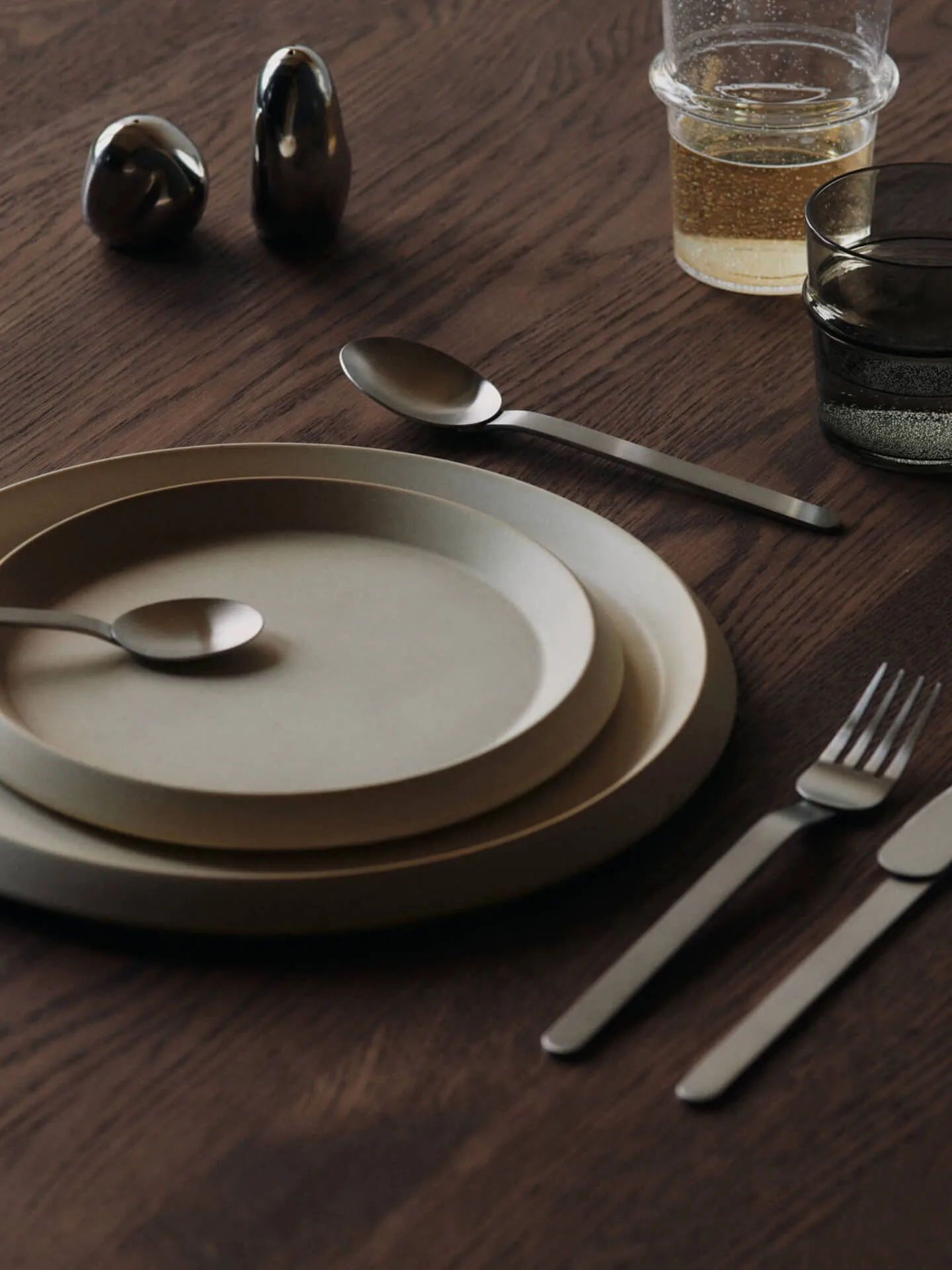 Stelo bestiksæt 4 dele, Brushed Stainless Steel Ferm Living