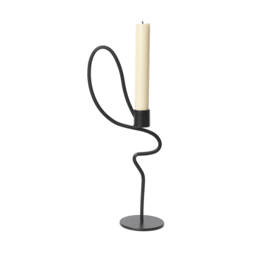 Valse lysestage high - Black - Ferm Living