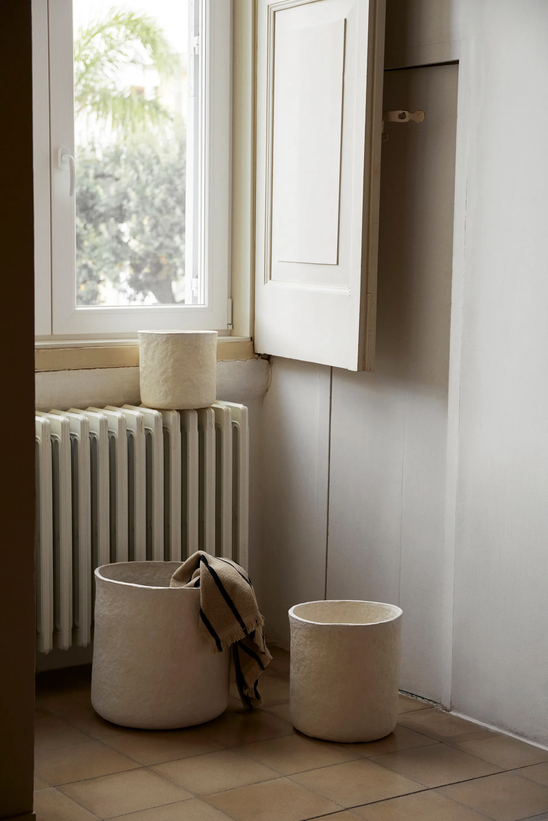 Vary opbevaringskurv 3 dele, White Ferm Living