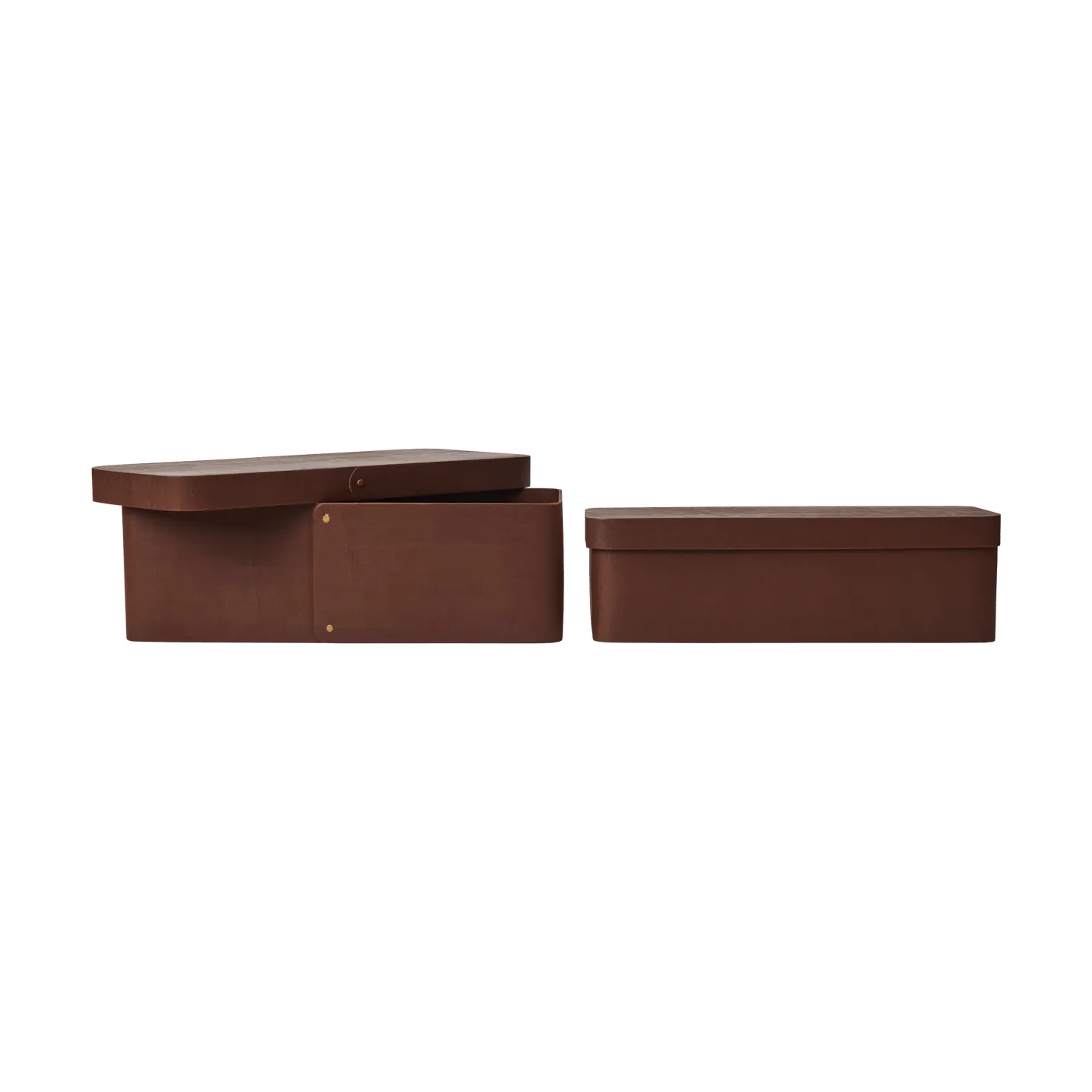 Vekla opbevaringsboks 2 dele, Dark pecan, long Ferm Living