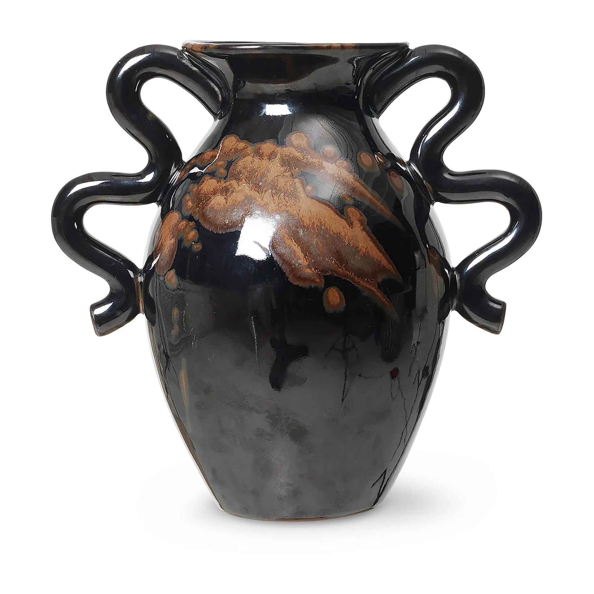 Verso vase 27 cm, Black/Brown Ferm Living