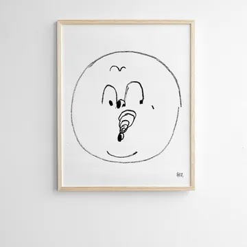 Bubbles plakat 40x50 cm - Sort/Hvid - Fine Little Day