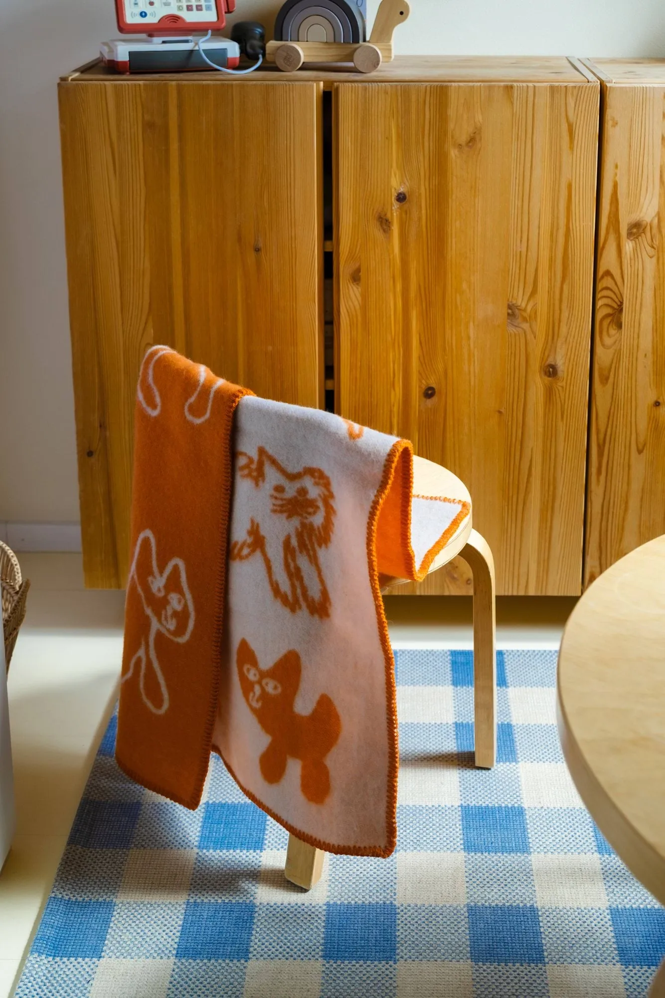 Cats uldplaid, Orange, 65x95 cm Fine Little Day