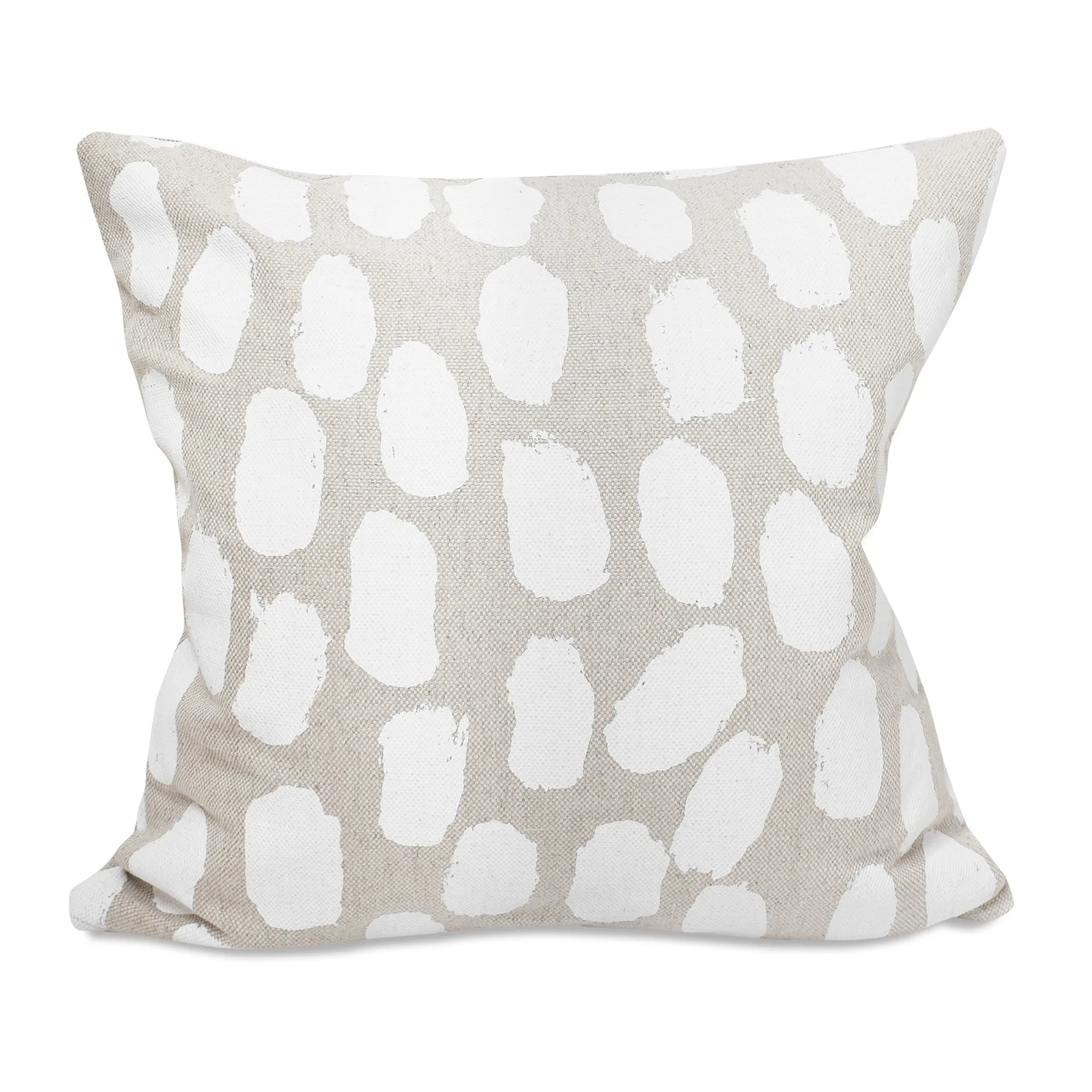 Dots pudebetræk 48x48 cm, Beige/Hvid Fine Little Day