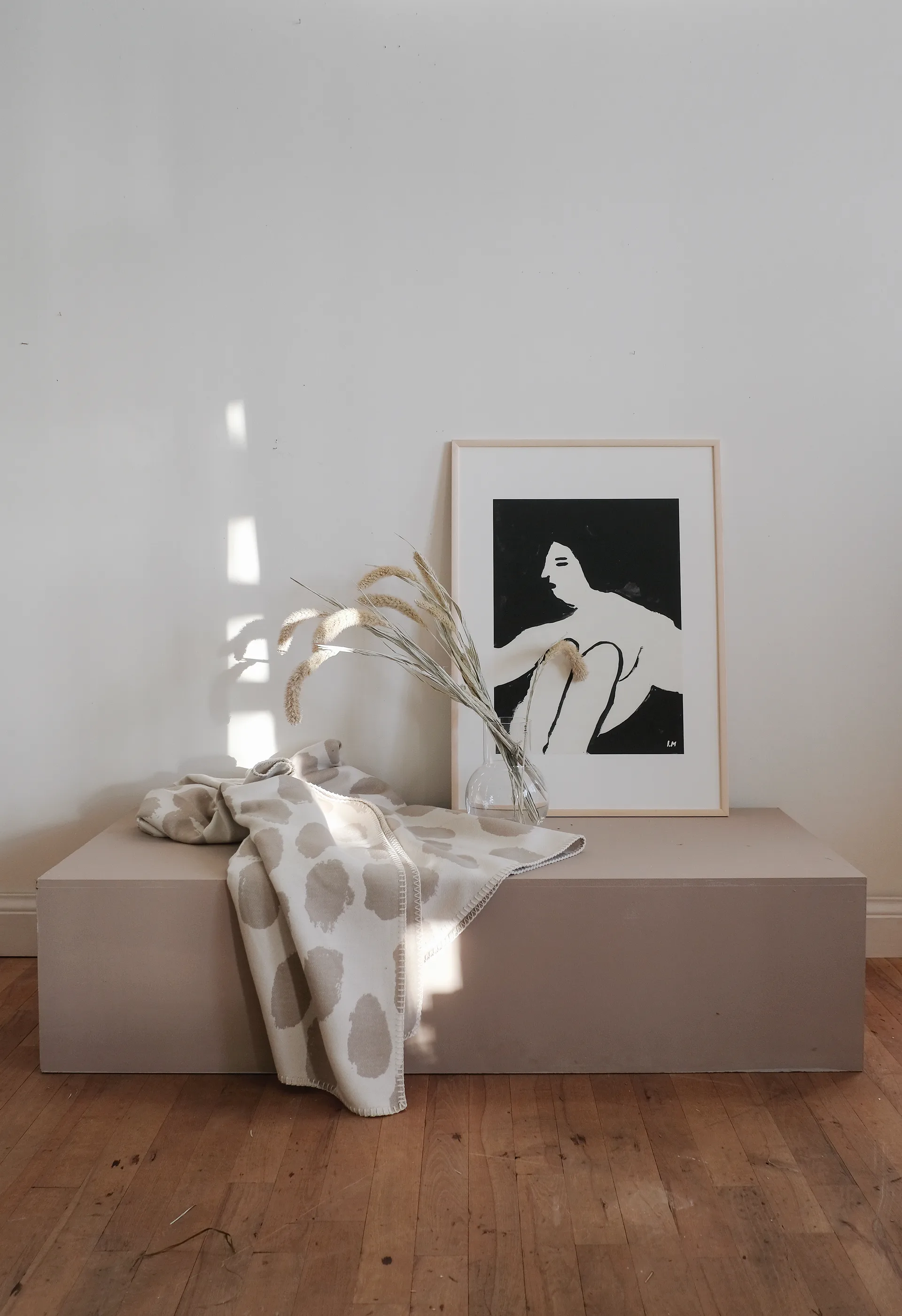 Dots tæppe 140x180 cm, Beige Fine Little Day