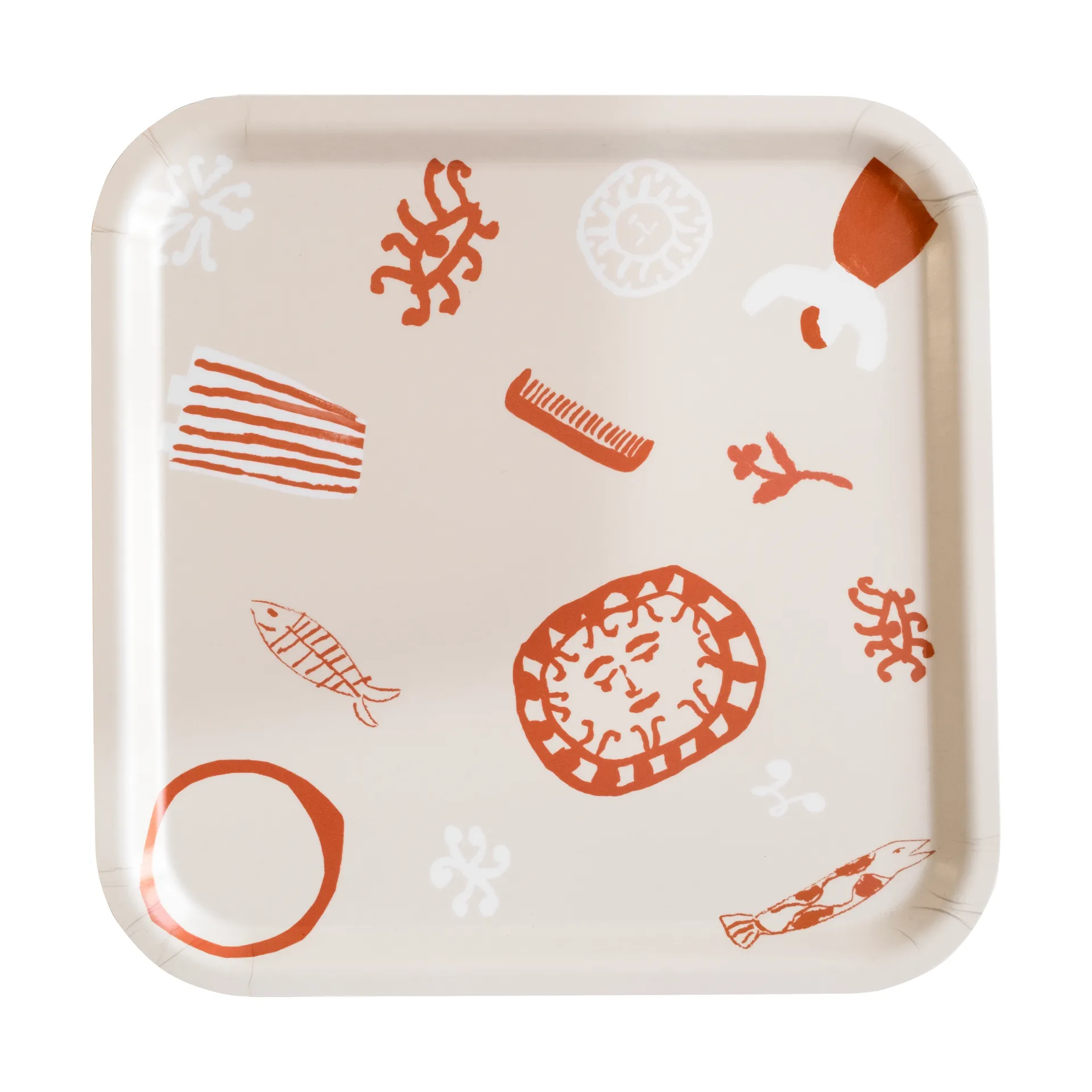 Figures bakke 32x32 cm, White-Red Fine Little Day