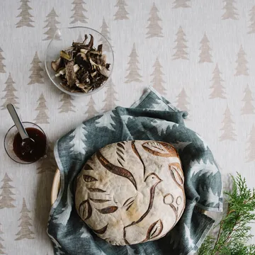 Gran dug hør 147x147 cm - Sand - Fine Little Day