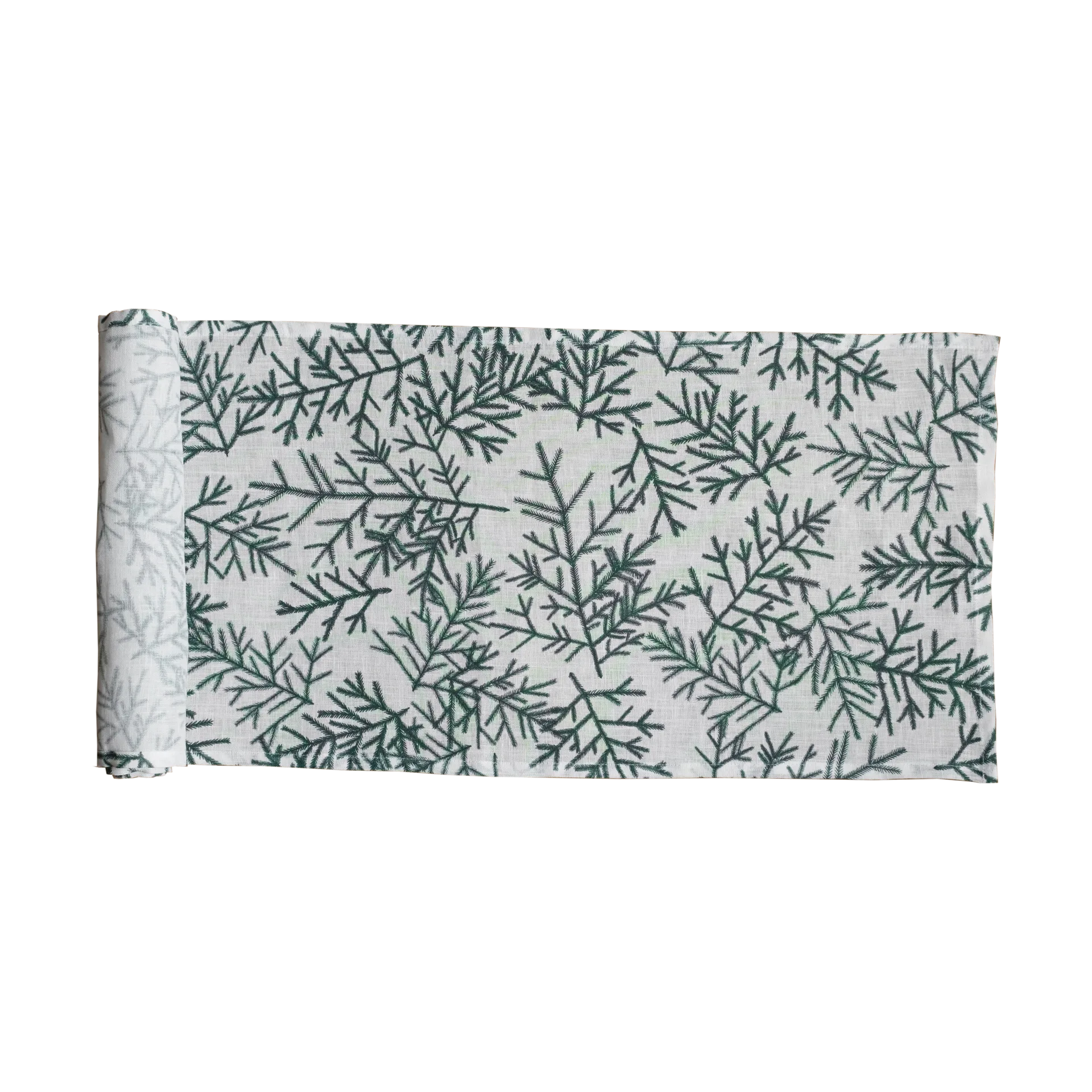 Granris løber, Hvid/Grøn Fine Little Day