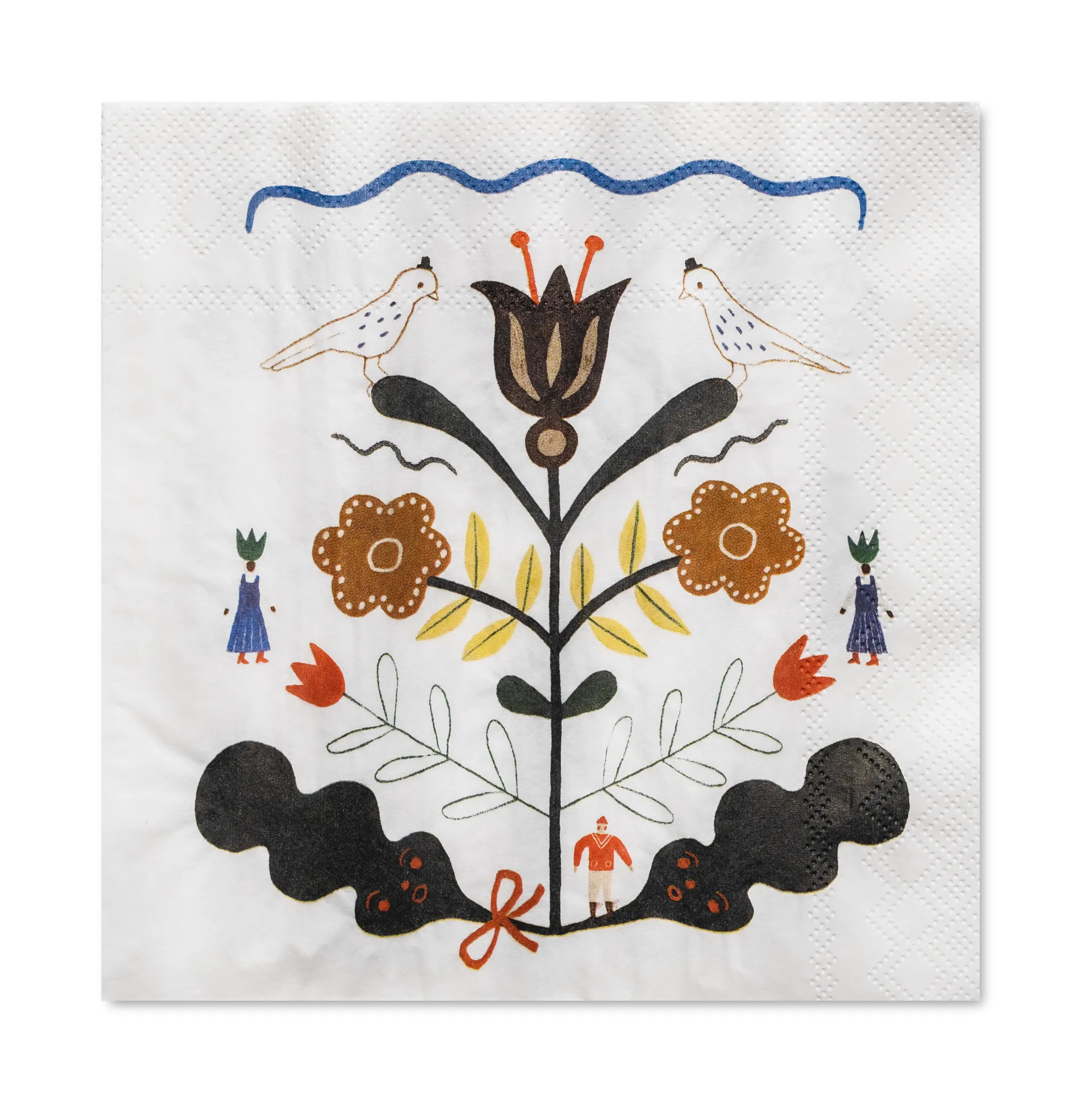 Kurbits servietter 33x33 cm 25-pak, Hvid/Multi Fine Little Day