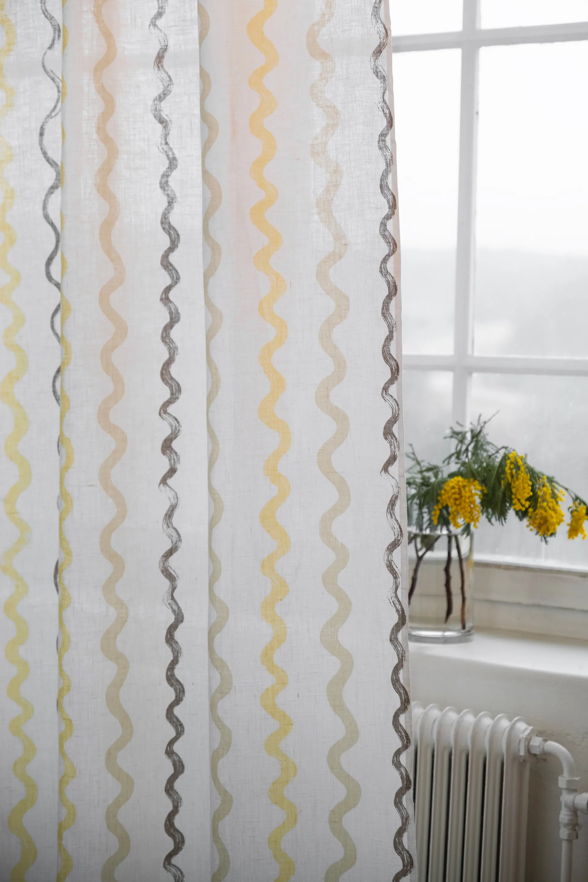 Randig gardin 147x250 cm, White Fine Little Day