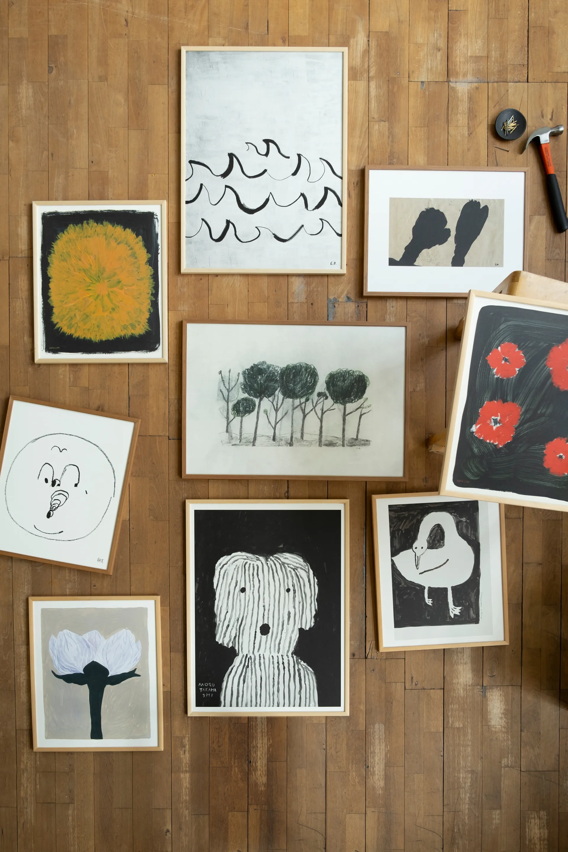 Scarlet pimpernel plakat 40x50 cm, Rød/Sort Fine Little Day