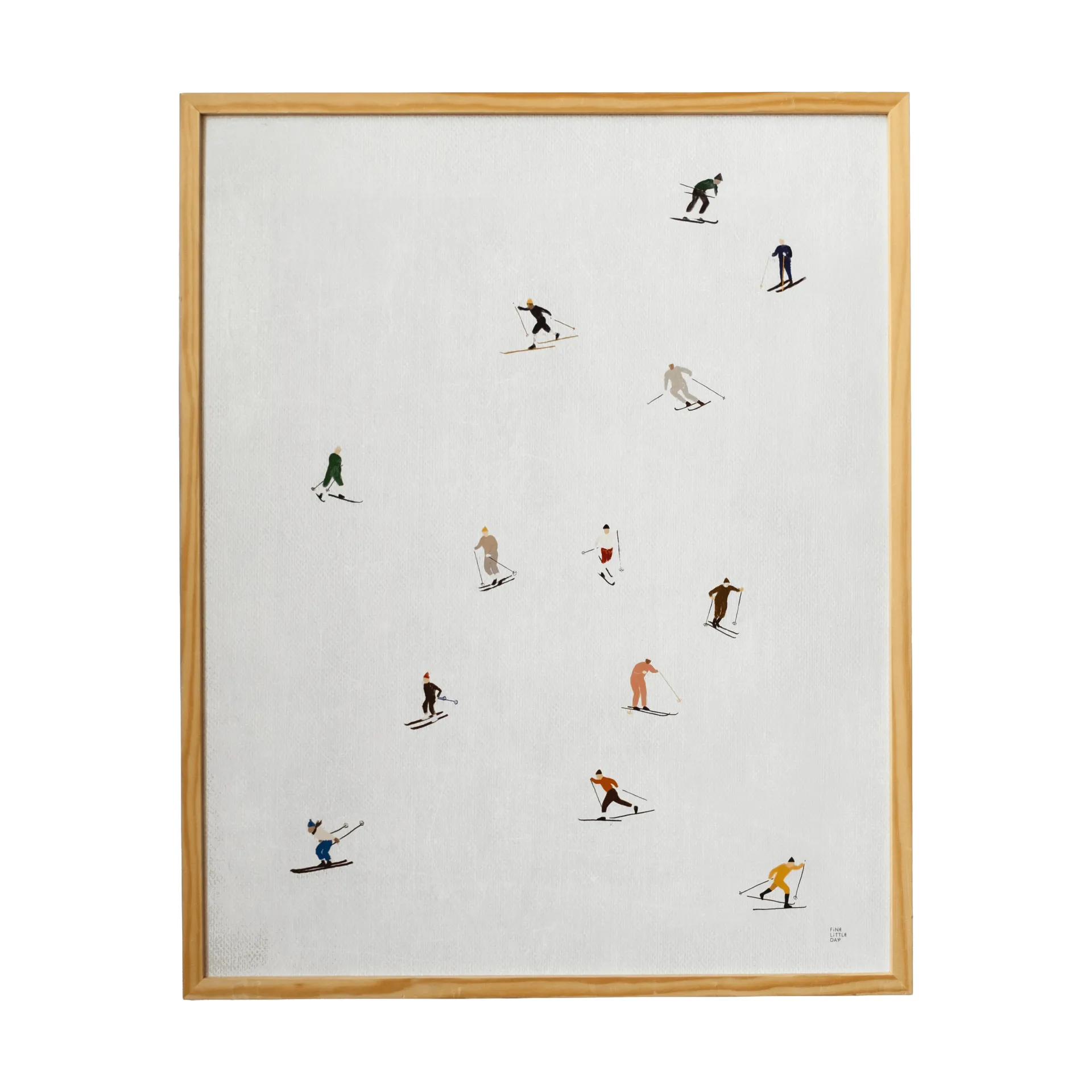 Skiers plakat 40x50 cm, Lysegrå Fine Little Day