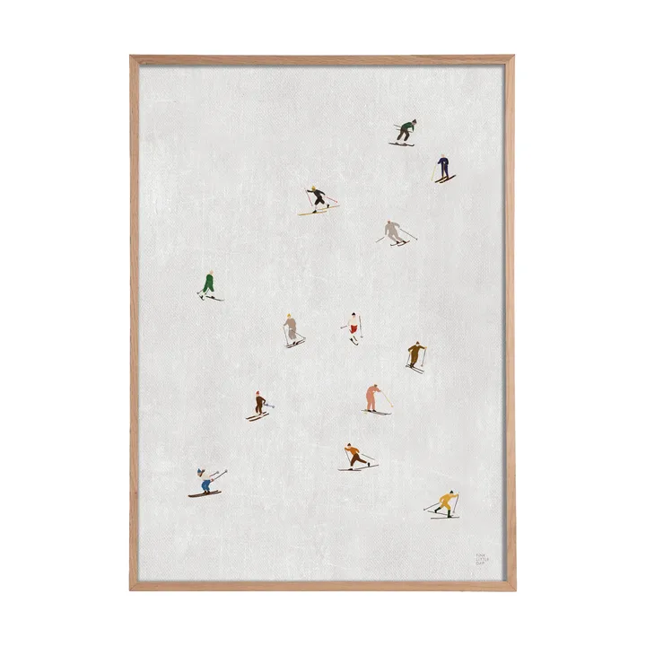 Skiers plakat 50x70 cm - Lysegrå - Fine Little Day