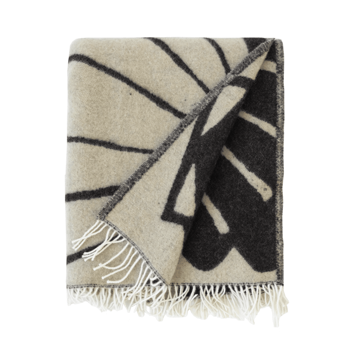 Snäcka plaid 130x190 cm - Coal-Beige - Fine Little Day