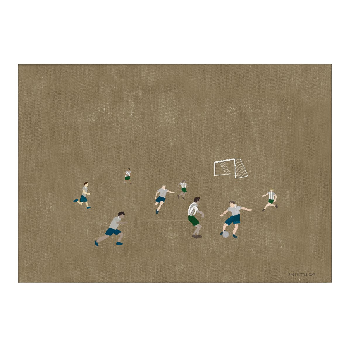 Fine Little Day Soccer plakat 50×70 cm Brun