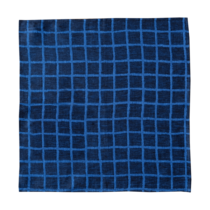 Ternede jacquardvævede servietter 2-pak - Blue-black - Fine Little Day