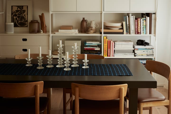 Ternet jacquardvævet bordløber 45x150 cm, Blue-black Fine Little Day