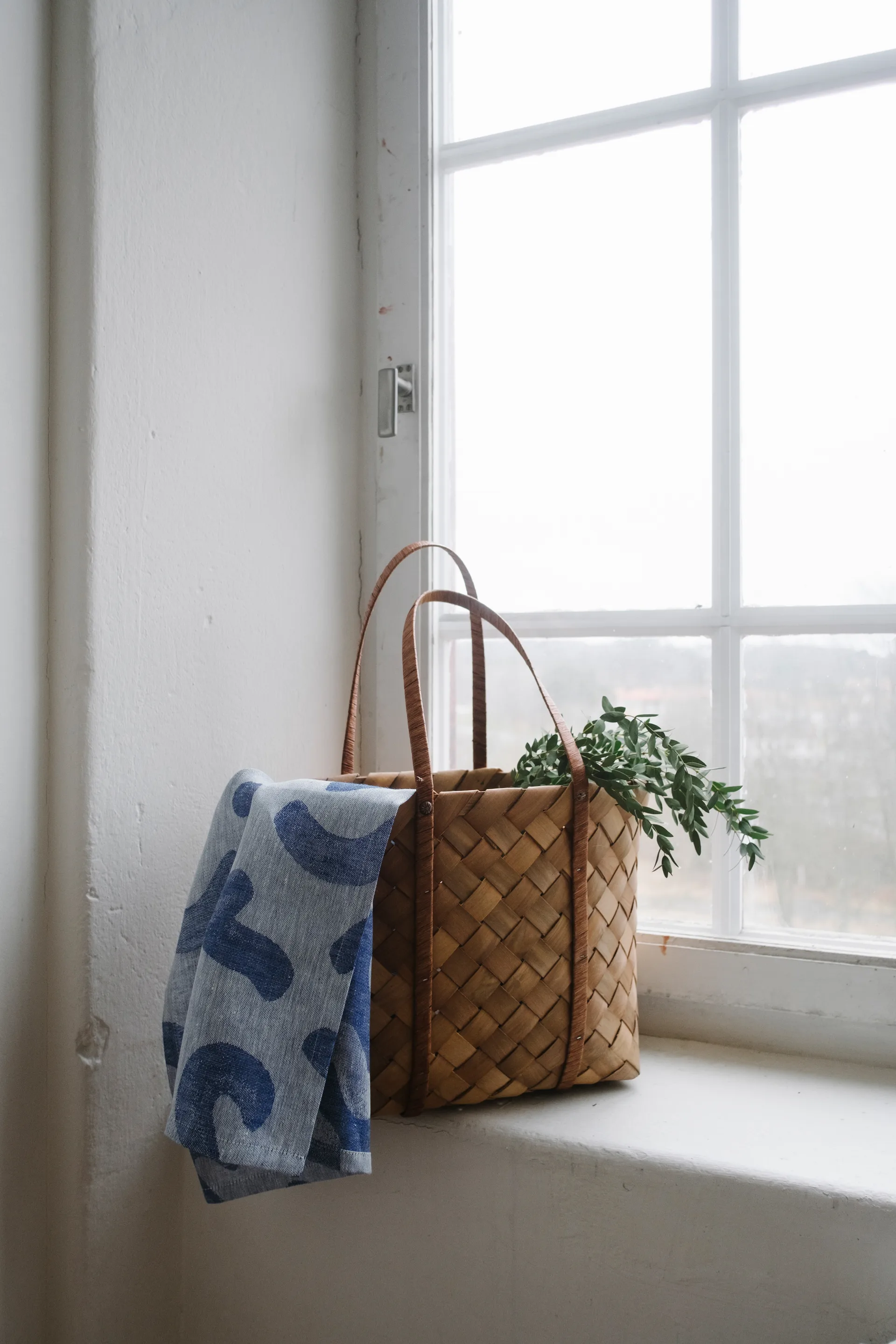 Udon viskestykke 58x58 cm, Blå/Hvid Fine Little Day