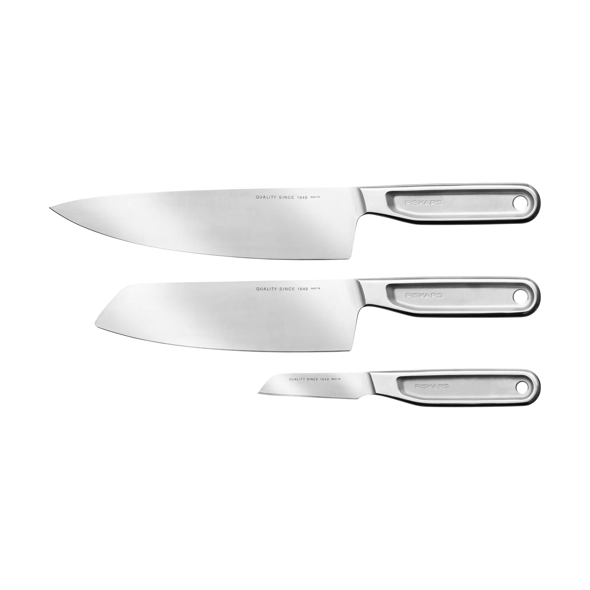 All Steel knivsæt, 3 dele Fiskars