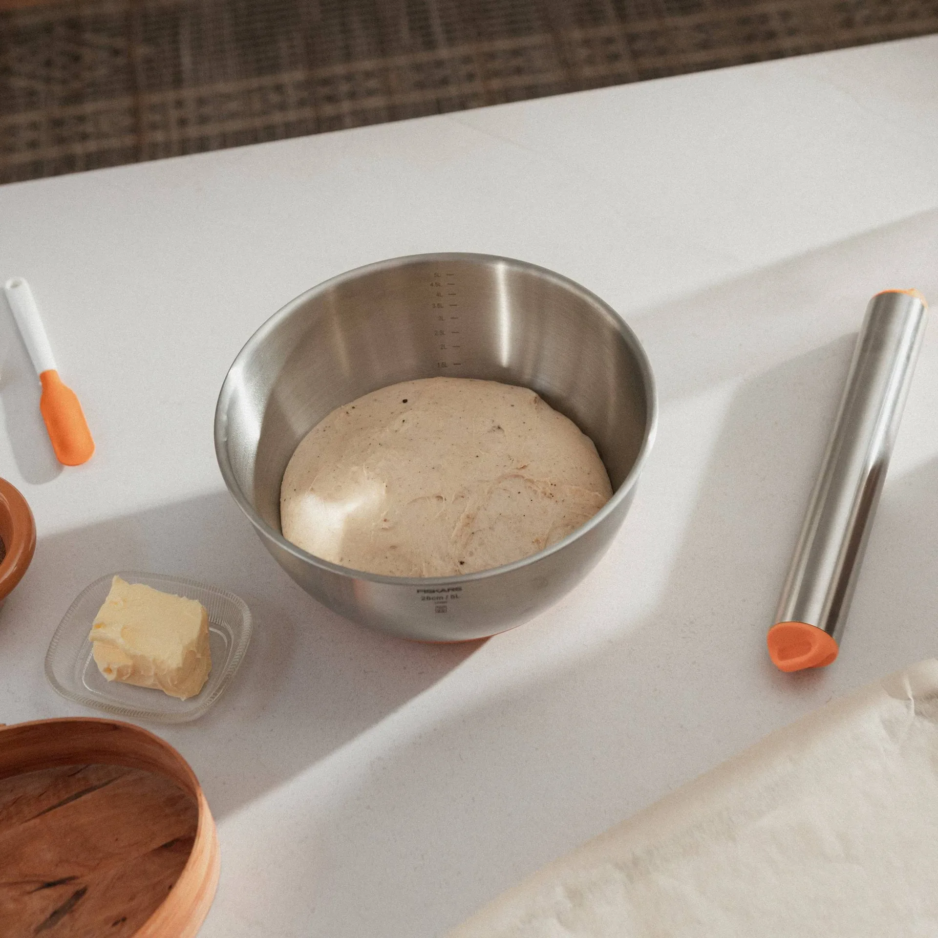 Functional Form bage-skål, Rustfrit stål, 5 L Fiskars