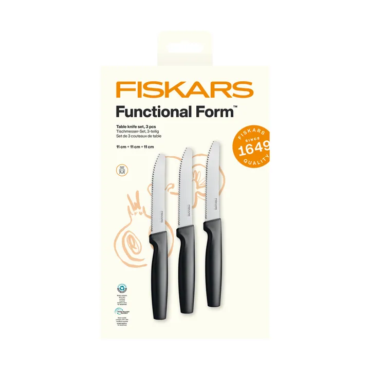 Functional Form bordknive - Rustfrit stål, 3-pak - Fiskars