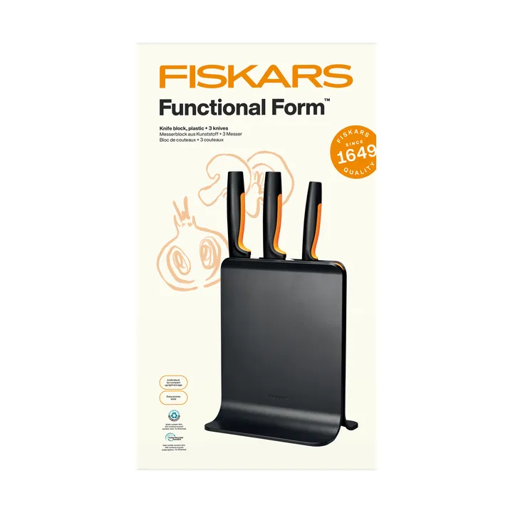 Functional Form knivsæt med knivblok - Plast, 4 dele - Fiskars