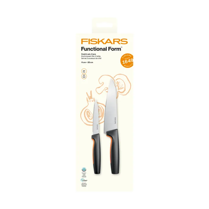 Functional Form kokkeknivsæt - Rustfrit stål, 2 dele - Fiskars