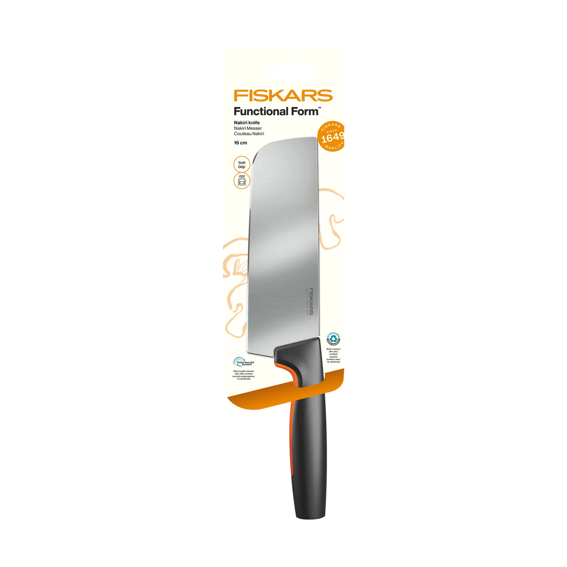 Functional Form nakiri-kniv, Rustfrit stål Fiskars