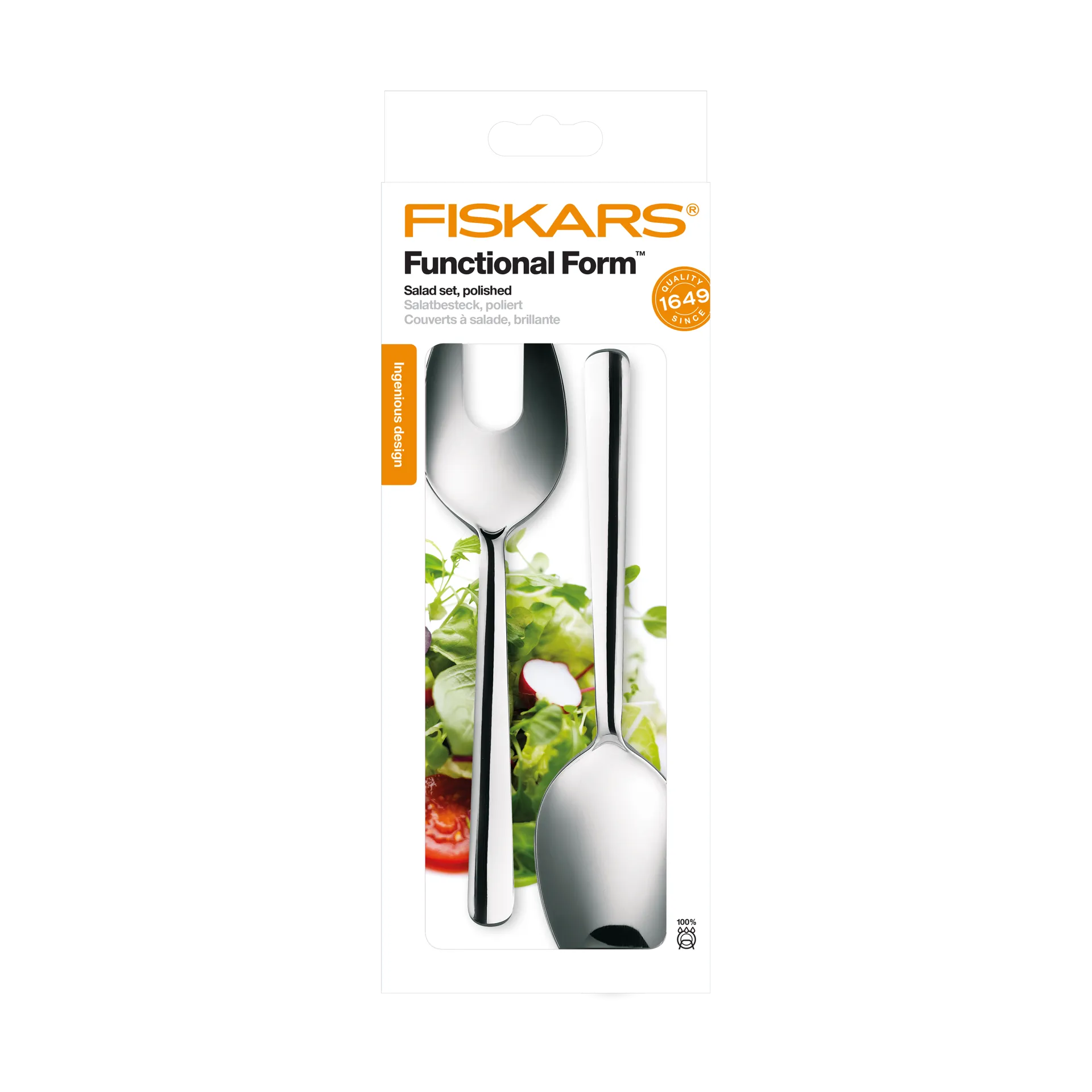 Functional Form salatbestik 2 dele, Blank Fiskars
