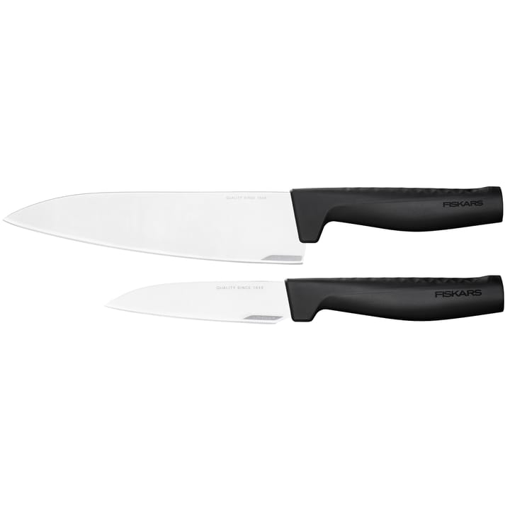 Hard Edge knivsæt kokkekniv og grøntsagskniv, 2 dele Fiskars