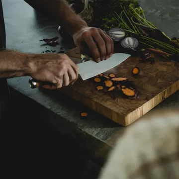 Norden kokkekniv + grøntsagskniv knivsæt 2 dele - Rustfrit stål-birk - Fiskars