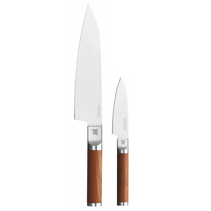 Norden kokkekniv + grøntsagskniv knivsæt 2 stk. - Rustfrit stål-birk - Fiskars