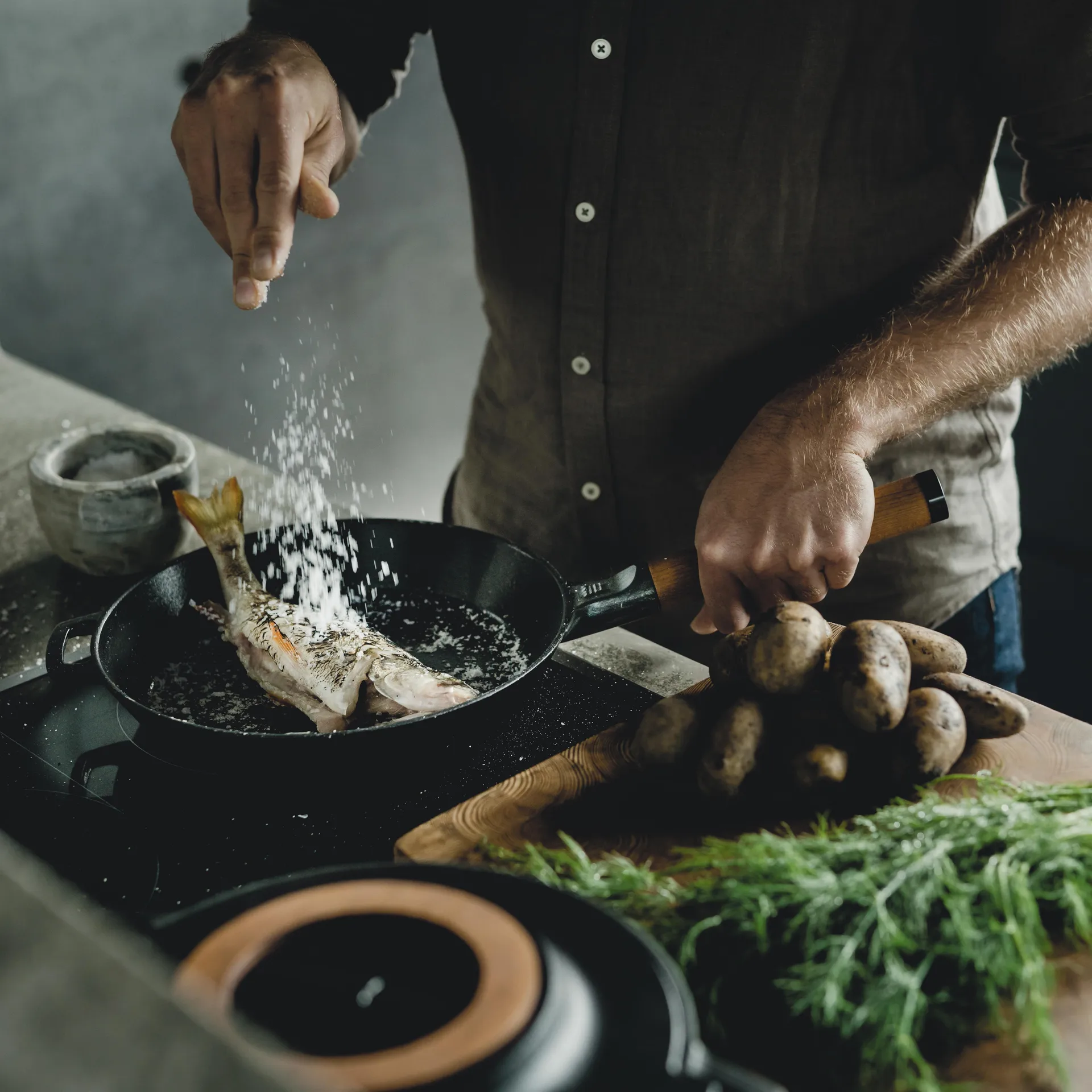 Norden stegepande støbejern, 26 cm Fiskars