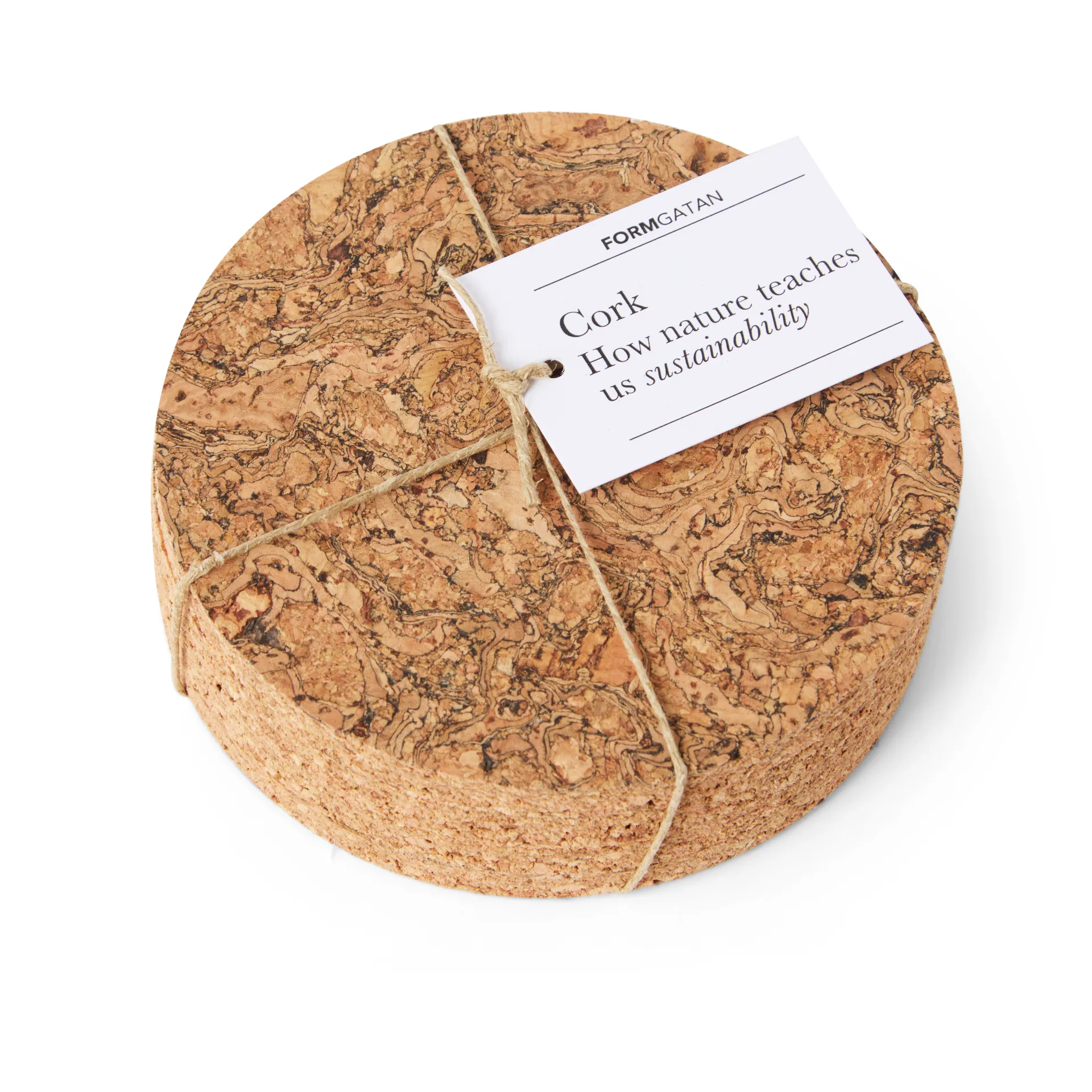 Cork glasbrikker 4-pak, Natural Formgatan