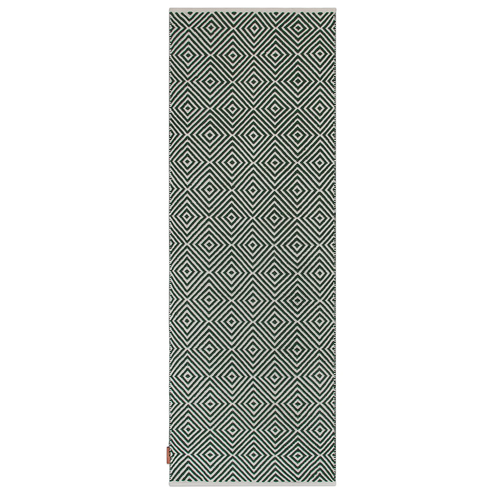 Diamond tæppe 70x200 cm, Green Formgatan