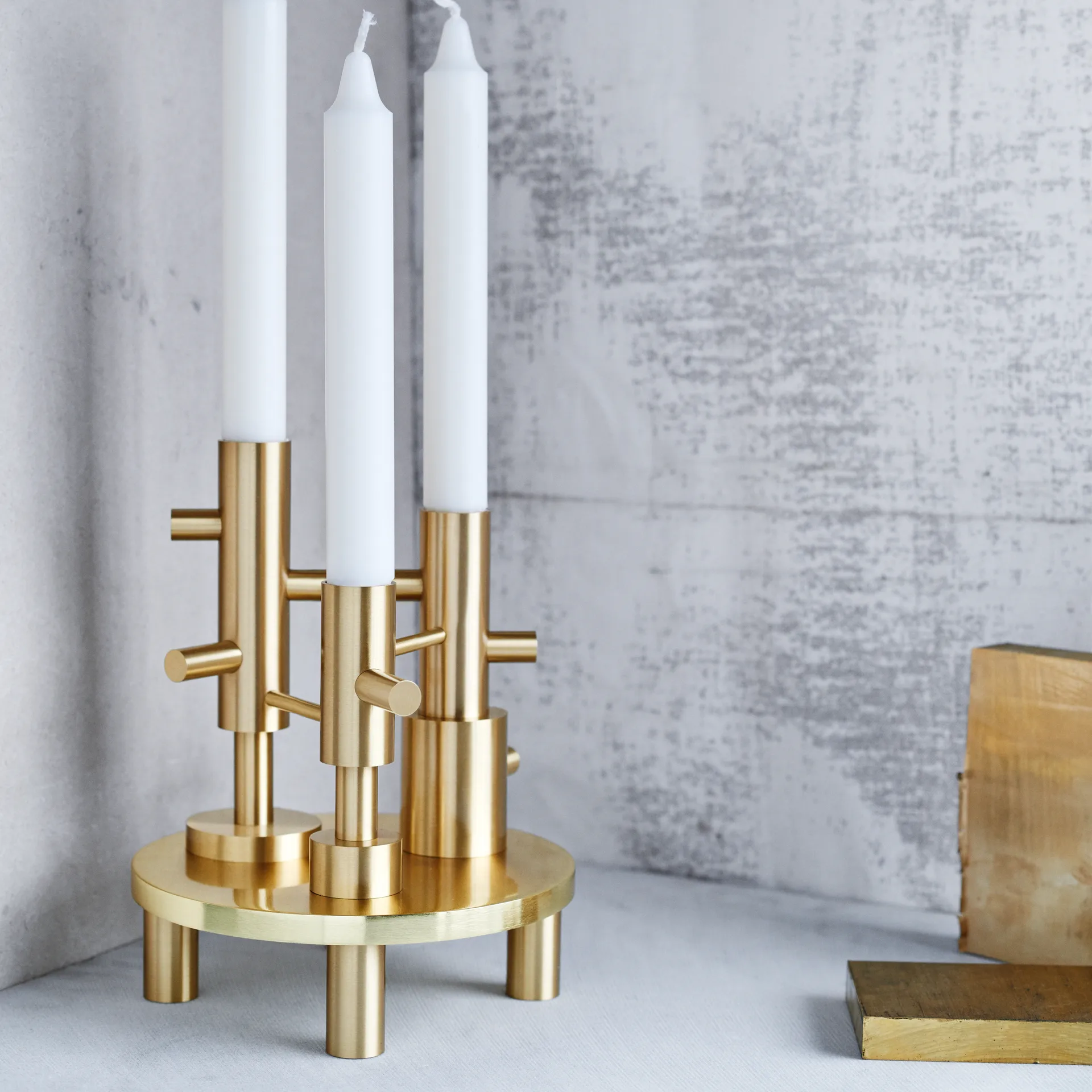 Jaime Hayon lysestage – large, Messing Fritz Hansen