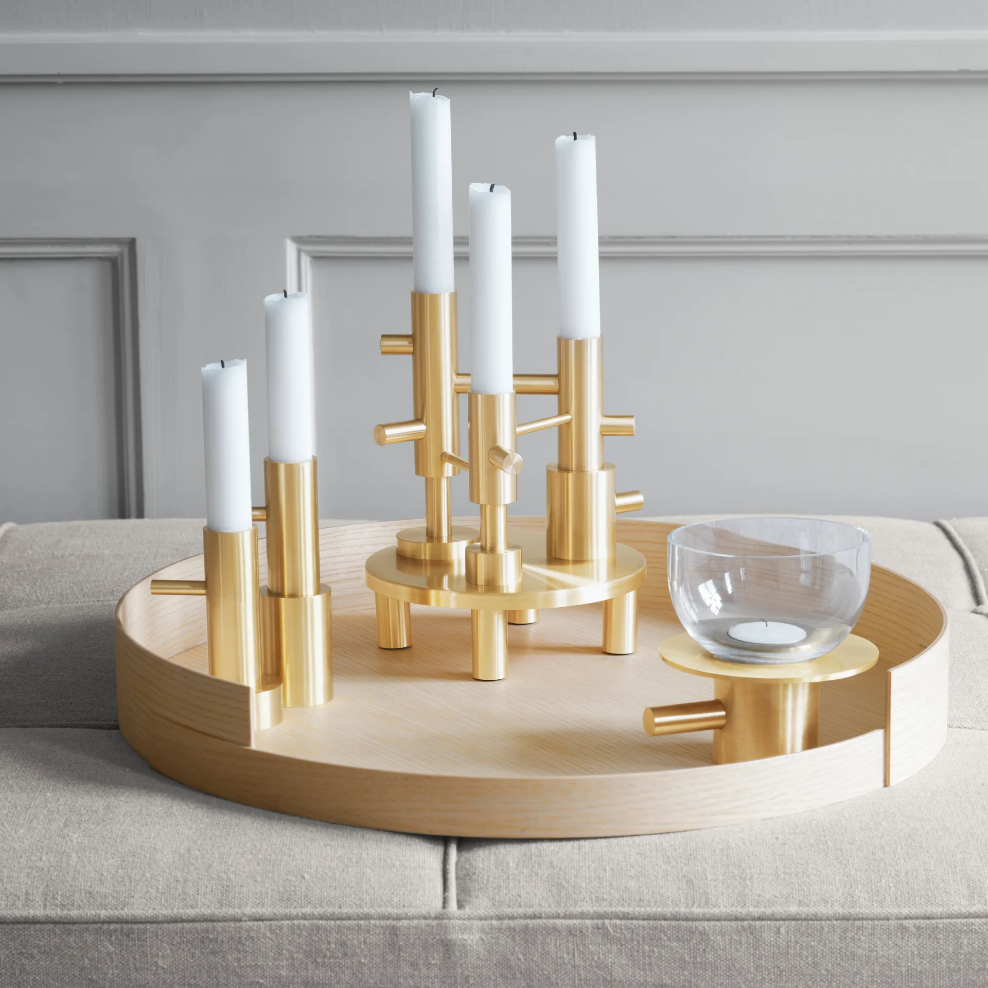 Jaime Hayon lysestage – large, Messing Fritz Hansen