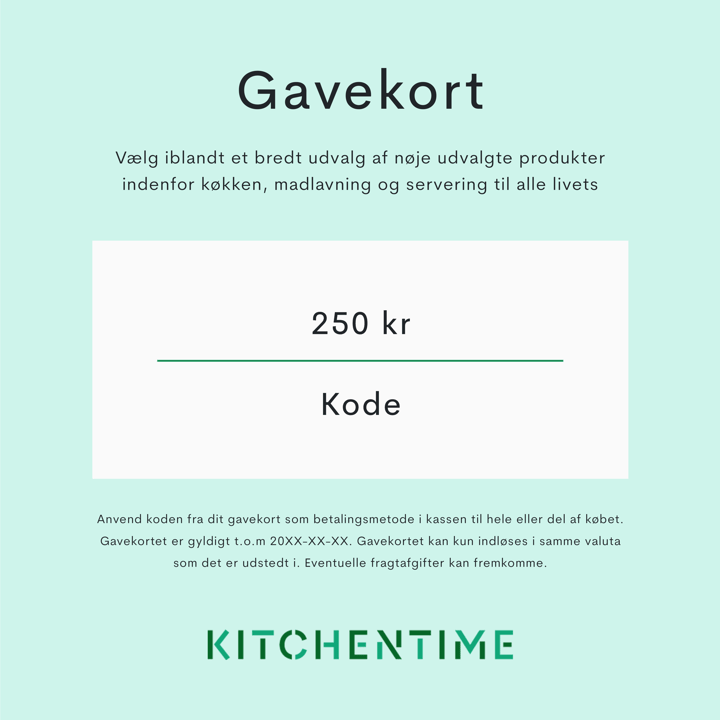 Digitalt gavekort, 250 kr. Gavekort