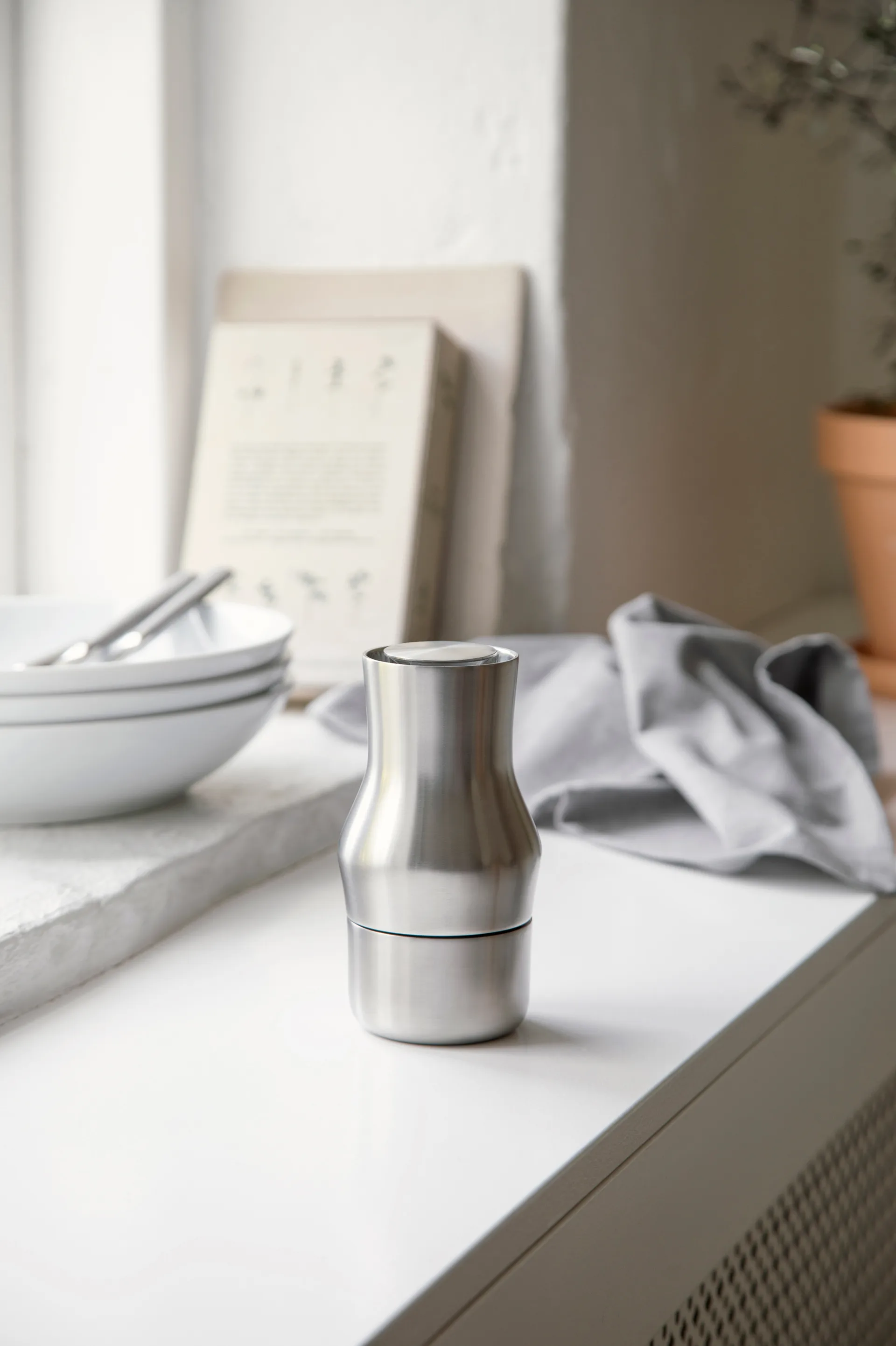 Dorotea krydderkværn 14 cm, Mat stål Gense