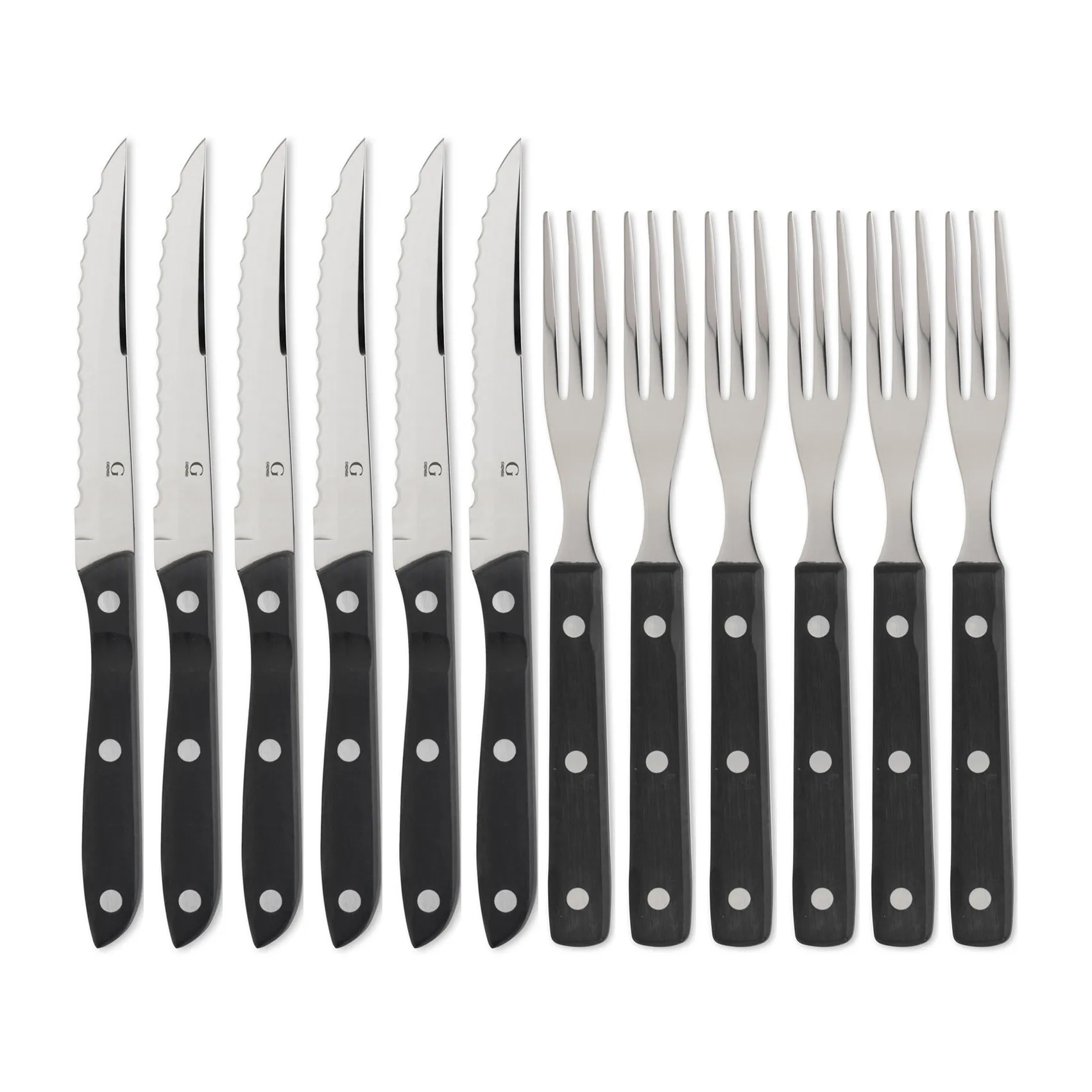 Gense Old Farmer Black grillbestik, 12 dele, 12 dele Gense