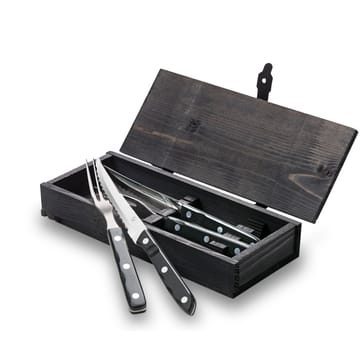 Gense Old Farmer Black grillbestik, 4 dele - 2+2 sort - Gense