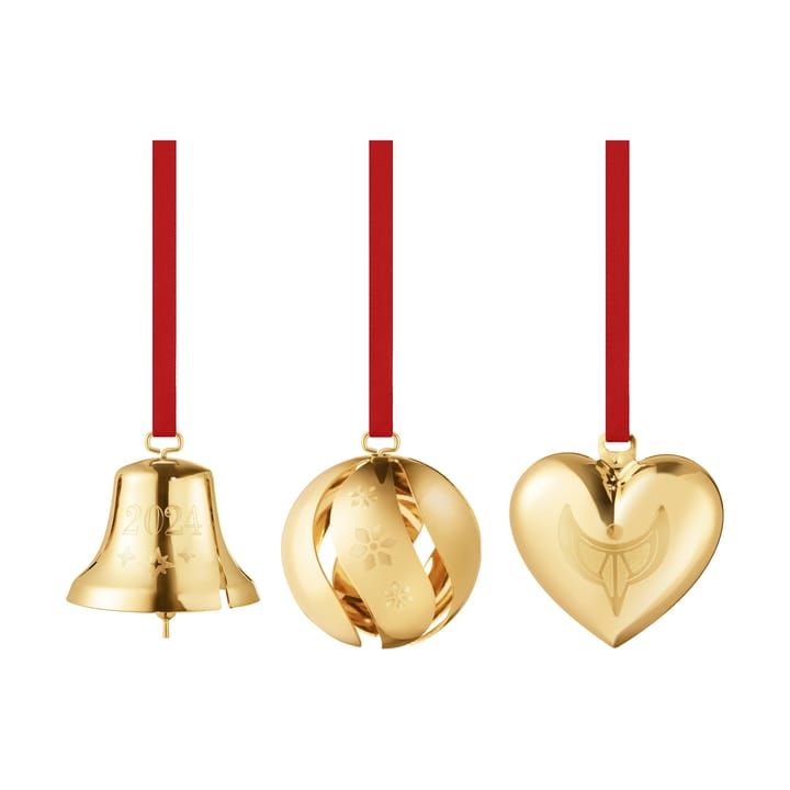 2024 gavesæt 3 dele - Guldbelagt - Georg Jensen