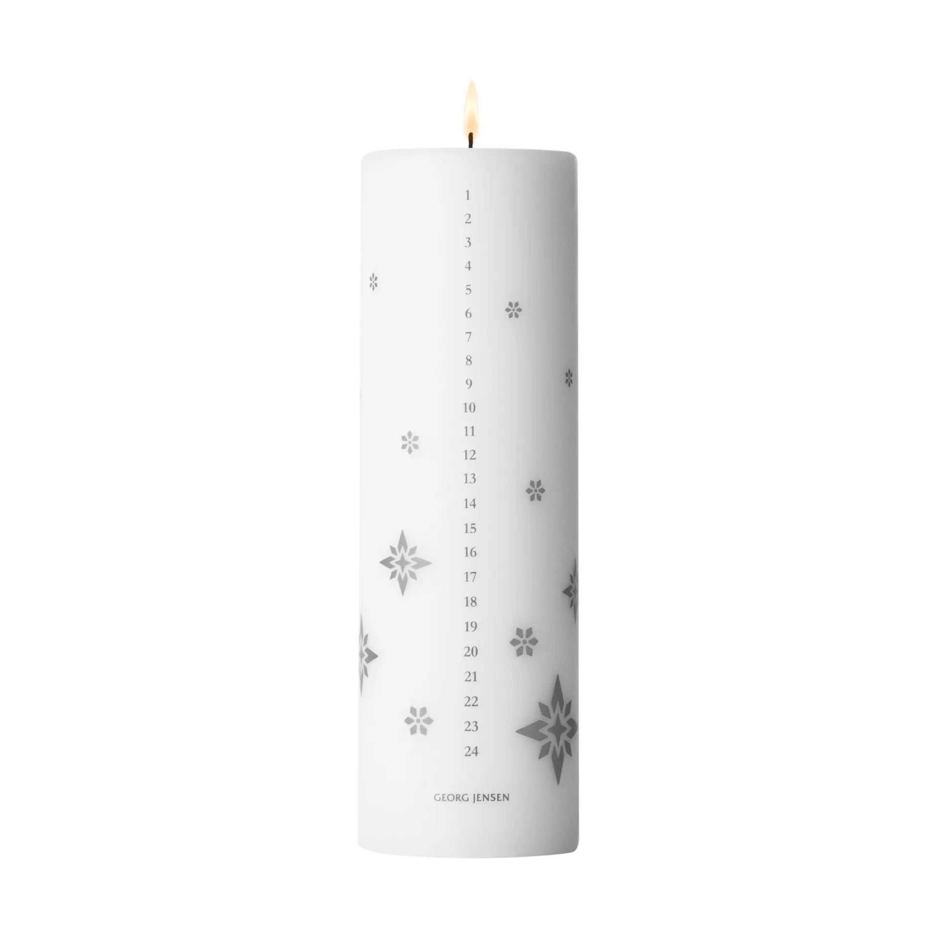 2024 kalenderlys 25 cm, Sølv Georg Jensen